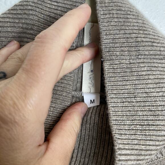 Nap Loungewear Women's Size M Wool Slant Sweater Tan - Picture 3 of 6